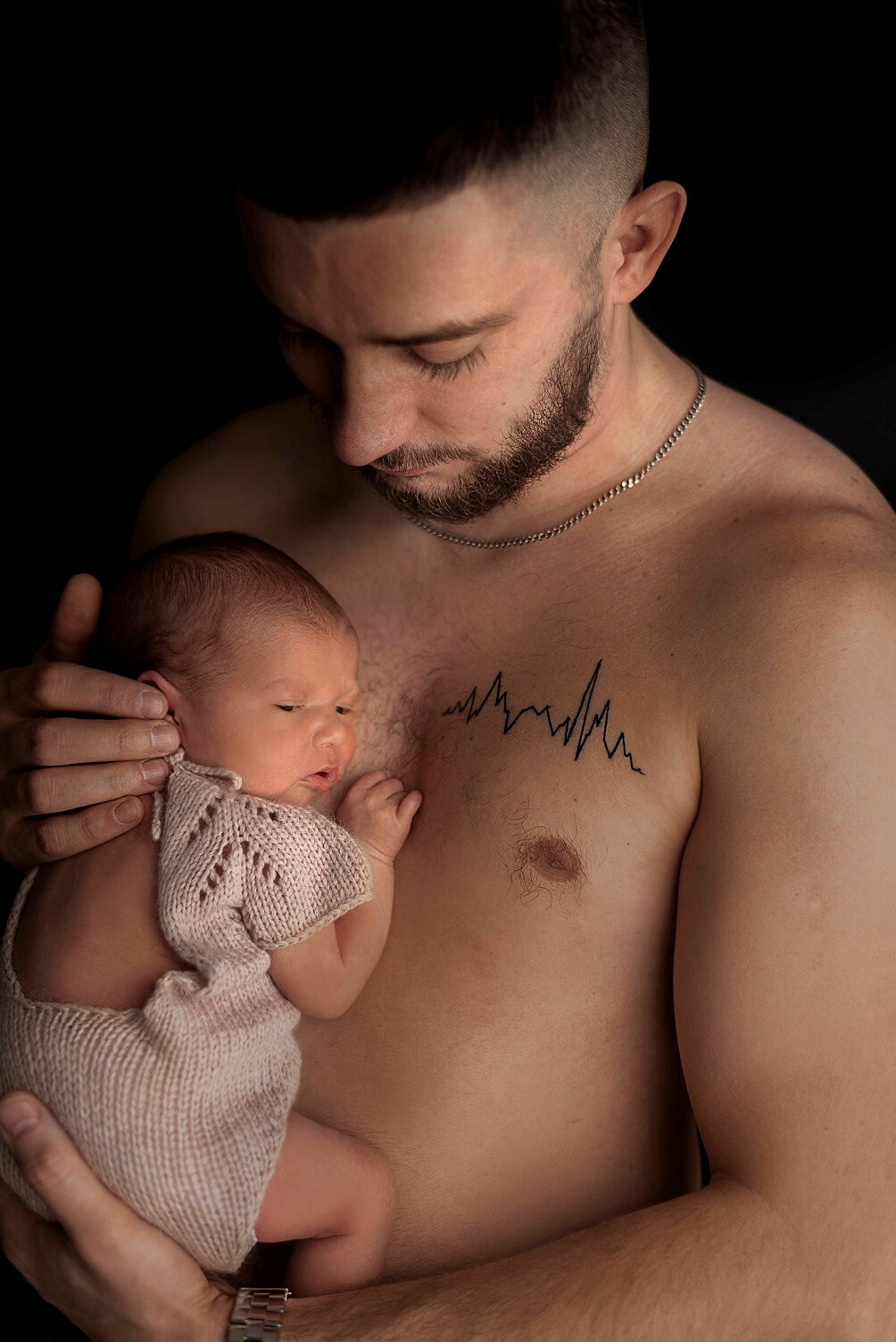 Newborn фотосессия с папой
